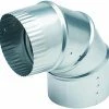 Deflect-O 4 In. L X 4 In. Dia. Silver Aluminum Vent Elbow