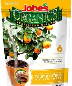 Jobe's Organics Fruit & Citrus Potted Trees 3-5-7 Fertilizer Spikes 6 Pack