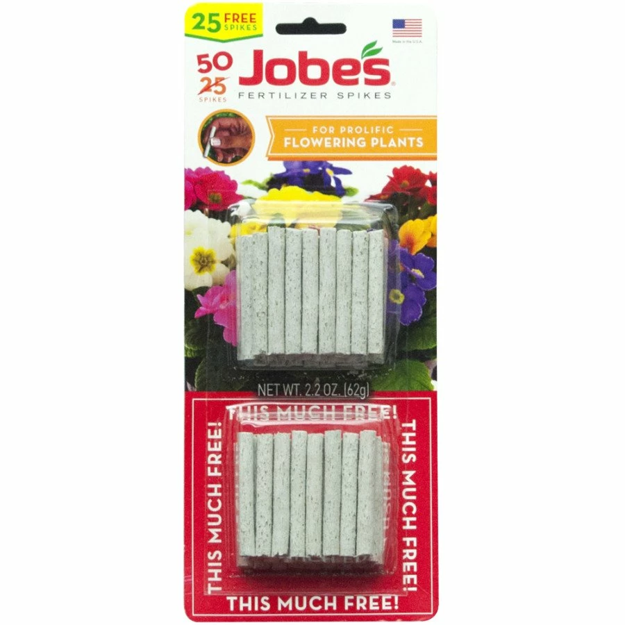 Jobe's Flowering Plant Fertilizer Spikes 50pk 2.2oz Indoor Gardening 1 Jobe's Flowering Plant Fertilizer Spikes 50pk 2.2oz Indoor Gardening