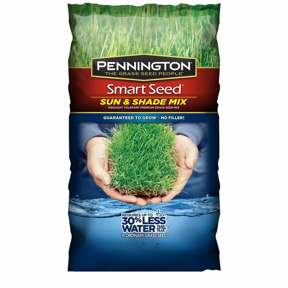 Outdoor Gardening Pennington Smart Seed Sun & Shade Mix Grass Seed Powder Coated 3lb 1 Outdoor Gardening Pennington Smart Seed Sun & Shade Mix Grass Seed Powder Coated 3lb
