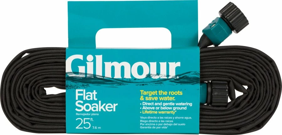 Gilmour Flat Weeper/soaker Hose In Shelf Display Black 25 Ft 1 Gilmour Flat Weeper/soaker Hose In Shelf Display Black 25 Ft