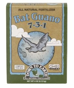 Down To Earth Bat Guano Natural Fertilizer 7-3-1, 4Oz
