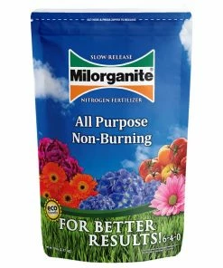Indoor Gardening Milorganite All Purpose Non-Burning Fertilizer 6-4-0 5lb Bag
