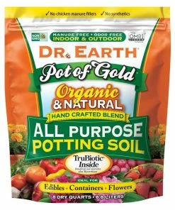 Indoor Gardening Dr. Earth Pot Of Gold Premium All Purpose Potting Soil 8 Qt