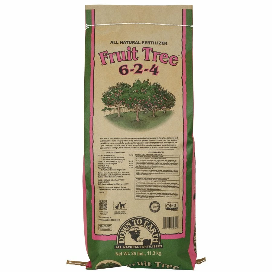 Down To Earth Fruit Tree Natural Fertilizer 6-2-4, 25 Lb 1 Down To Earth Fruit Tree Natural Fertilizer 6-2-4, 25 Lb
