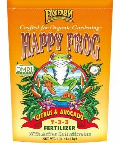 Foxfarm OMRI Happy Frog Citrus & Avocado Fertilizer 7-3-3, 4 Lb. Bag