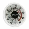 Taylor Dial Thermometer Plastic White Stick-on F/c