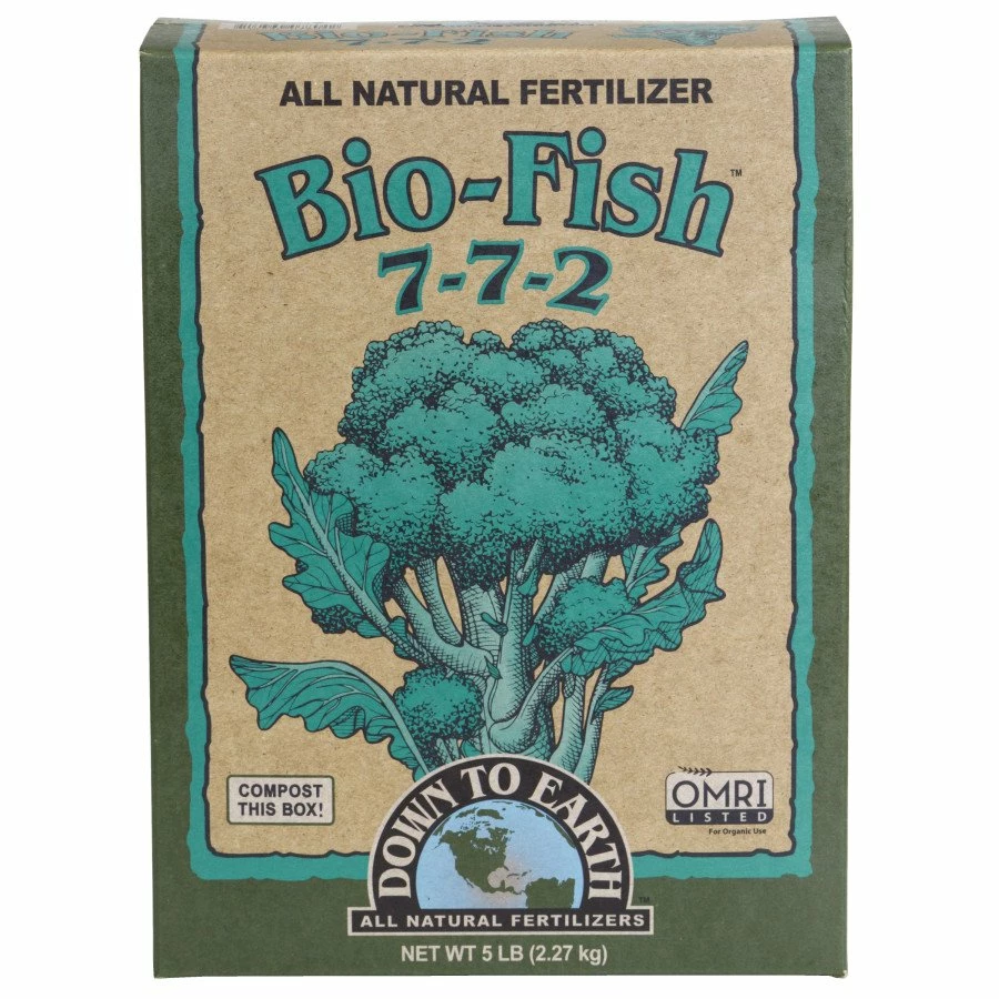 Down To Earth Bio-fish Natural Fertilizer 7-7-2 Omri 5 Lb 1 Down To Earth Bio-fish Natural Fertilizer 7-7-2 Omri 5 Lb