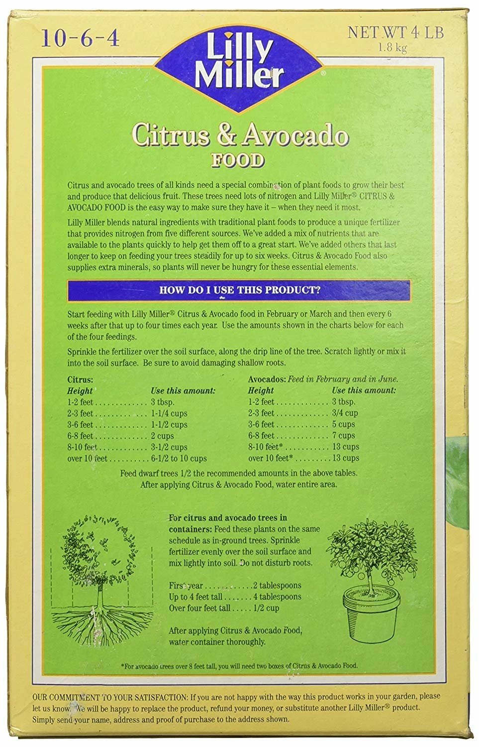 Lilly Miller Citrus & Avocado Food 10-6-4 4lb Indoor Gardening 2 Lilly Miller Citrus & Avocado Food 10-6-4 4lb Indoor Gardening