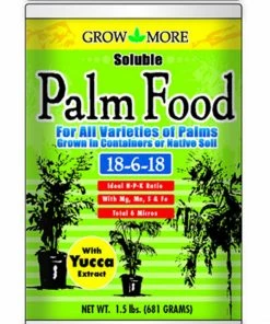 Indoor Gardening Grow More Palm Food Soluble Fertilizer 15-5-15 1.5lb
