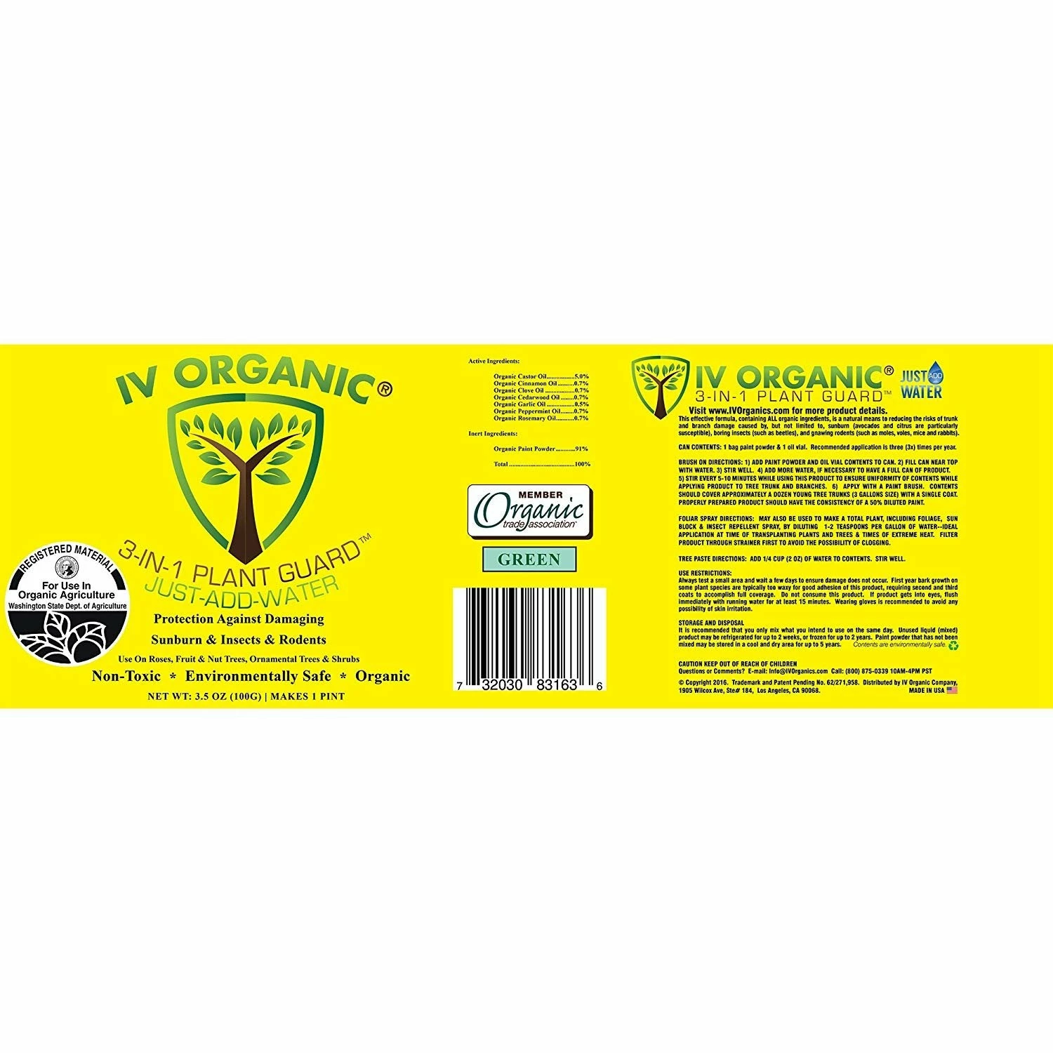 IV Organic 3-in-1 Plant Guard White 1pt 4 IV Organic 3-in-1 Plant Guard White 1pt