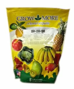 Grow More All Season's Plant Food Soluble Fertilizer 20-20-20 Bag 5lb Indoor Gardening