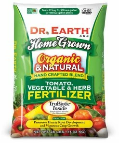 Indoor Gardening Dr. Earth Tomato, Vegetable & Herb Fertilizer - 25 Lb. Bag