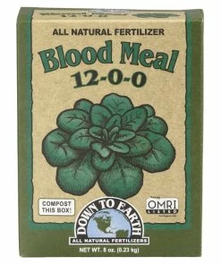 Down To Earth Blood Meal Natural Fertilizer 12-0-0 Omri Mini 0.5 Lb
