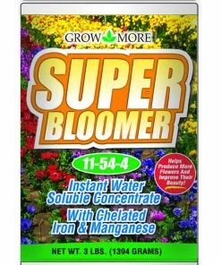 Indoor Gardening Grow More Super Bloomer Water Soluble Fertilizer Concentrate 15-30-15 3lb