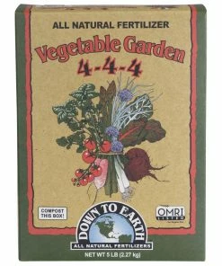 Down To Earth Vegetable Garden Natural Fertilizer 4-4-4, 5Lb