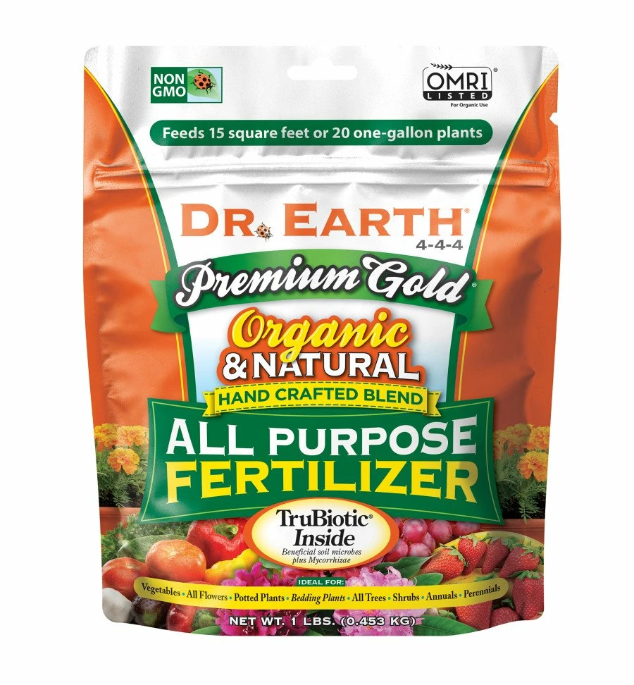 Indoor Gardening Dr. Earth Premium Gold All Purpose Fertilizer 4-4-4 1 Lb 1 Indoor Gardening Dr. Earth Premium Gold All Purpose Fertilizer 4-4-4 1 Lb