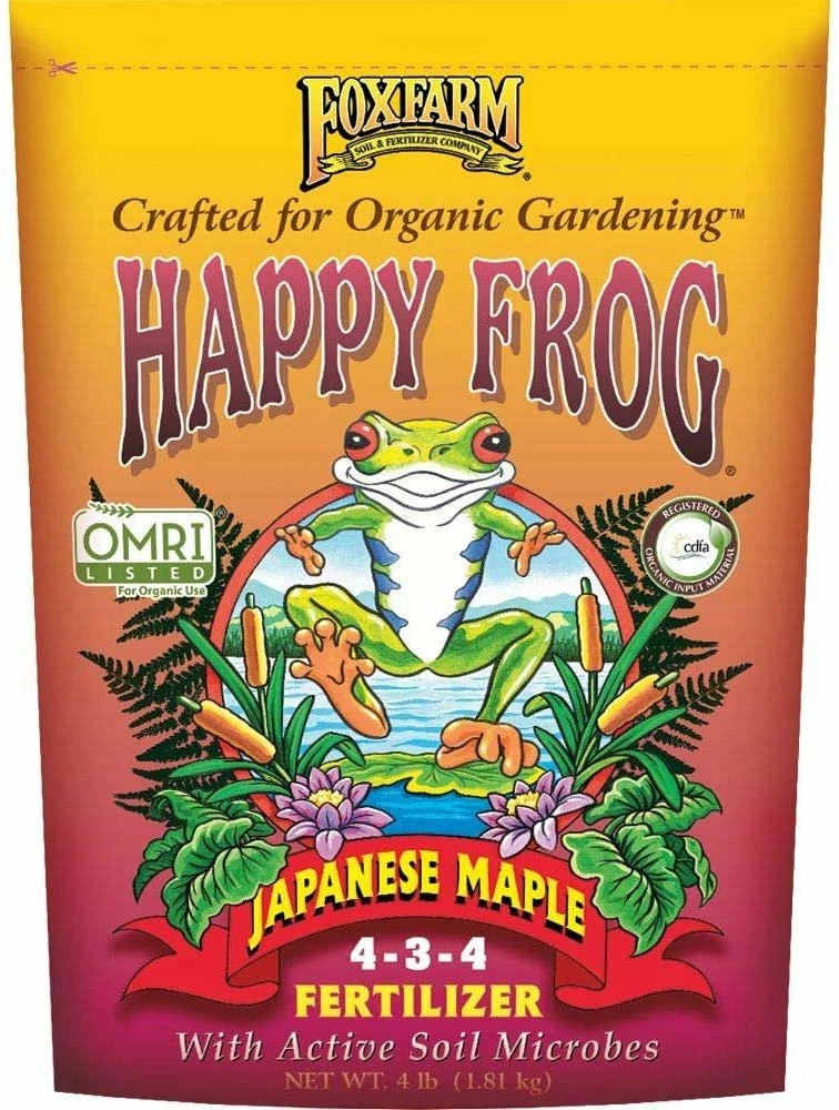 Foxfarm OMRI Happy Frog Japanese Maple Fertilizer 4-3-4 4lb 1 Foxfarm OMRI Happy Frog Japanese Maple Fertilizer 4-3-4 4lb