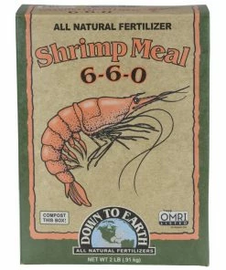 Indoor Gardening Down To Earth Shrimp Meal All Natural Fertilizer Ap Organic 6-6-0, 2 Lb