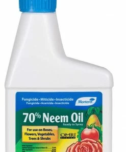 Monterey 70% Neem Oil Fungicide Insecticide Miticide RTS Organic 16oz Indoor Gardening