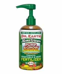 Dr. Earth Pump & Grow Home Grown Tomato, Vegetable & Herb Liquid Fertilizer 3-2-2, 8 Oz