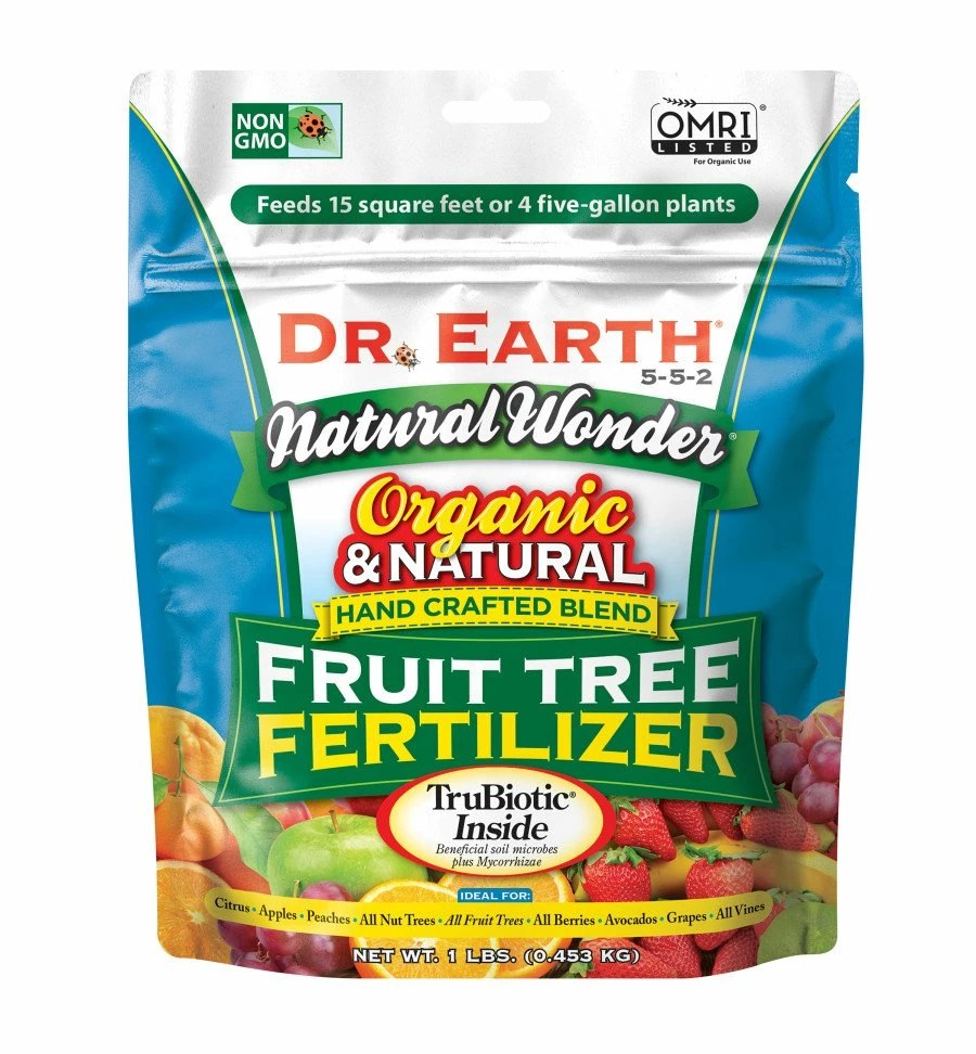Dr. Earth Natural Wonder Premium Fruit Tree Fertilizer 5-5-2 1Lb Indoor Gardening 1 Dr. Earth Natural Wonder Premium Fruit Tree Fertilizer 5-5-2 1Lb Indoor Gardening