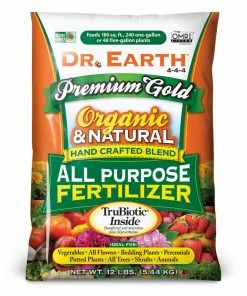 Dr. Earth Premium Gold All Purpose Fertilizer 4-4-4, 12 Lb